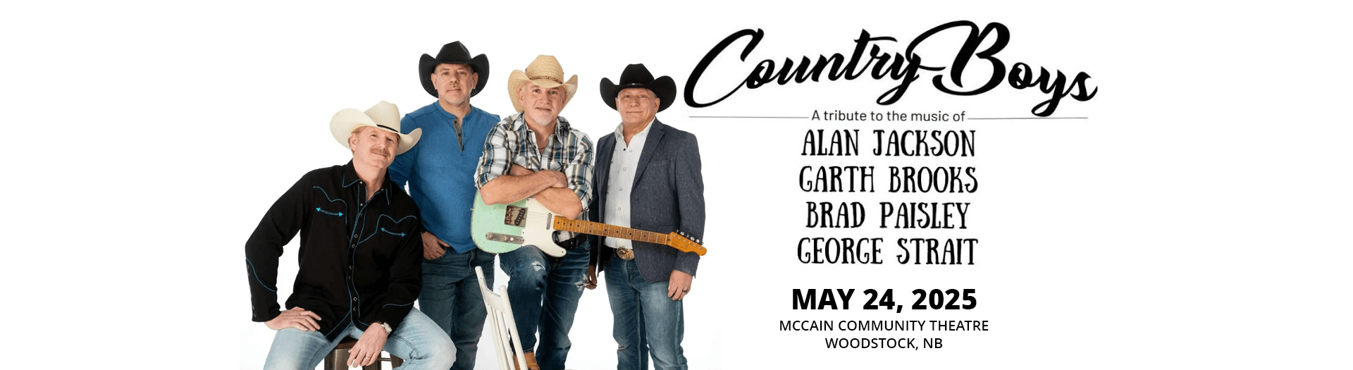 COUNTRY BOYS: Tribute to Alan Jackson, Garth Brooks, Brad Paisley & George Strait